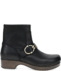 Dansko Baylin Leather Studded Buckle Booties