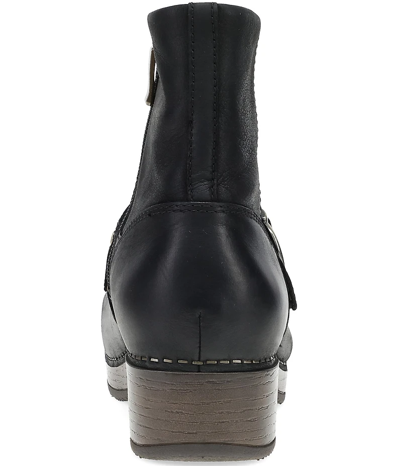 Dansko Baylin Leather Studded Buckle Booties