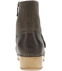 Dansko Baylin Leather Studded Buckle Booties