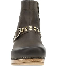 Dansko Baylin Leather Studded Buckle Booties