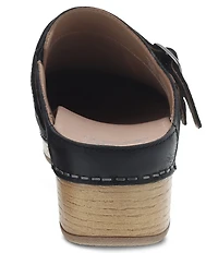 Dansko Berry Nubuck Suede Buckle Hardware Strap Clogs