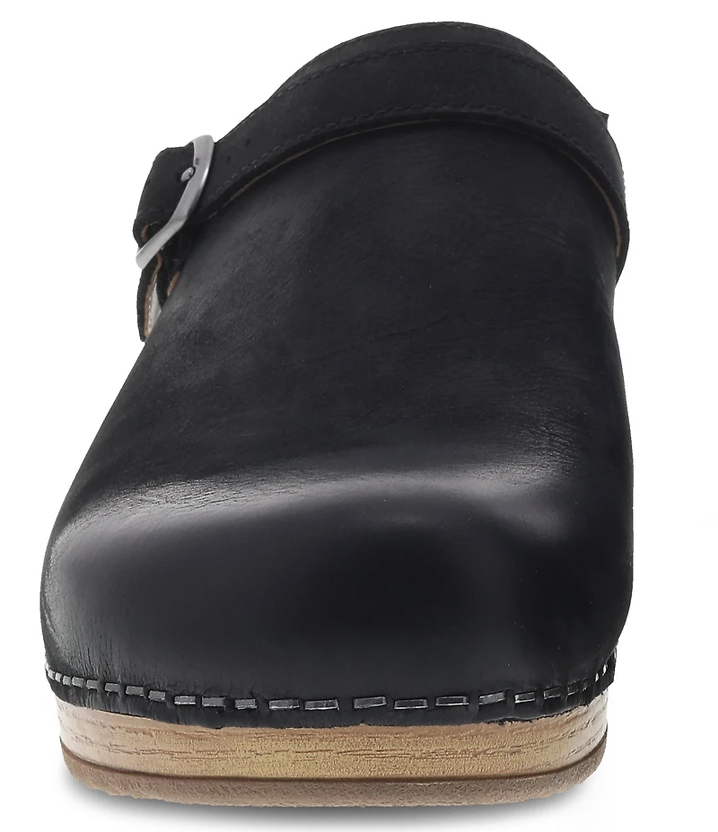 Dansko Berry Nubuck Suede Buckle Hardware Strap Clogs