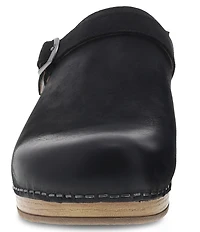 Dansko Berry Nubuck Suede Buckle Hardware Strap Clogs