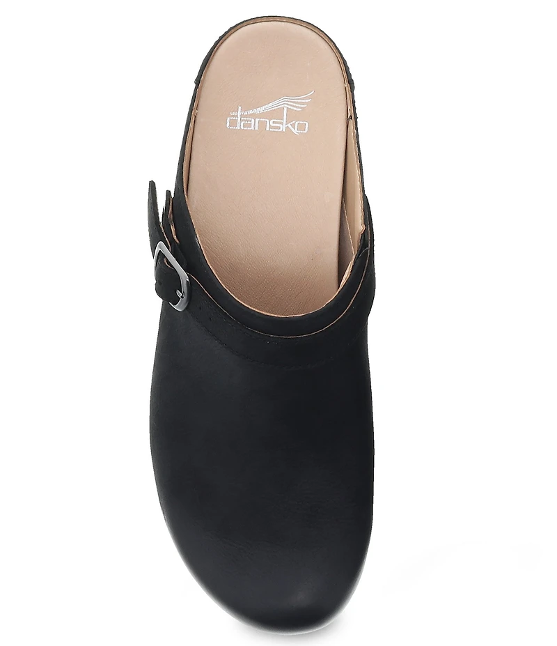 Dansko Berry Nubuck Suede Buckle Hardware Strap Clogs