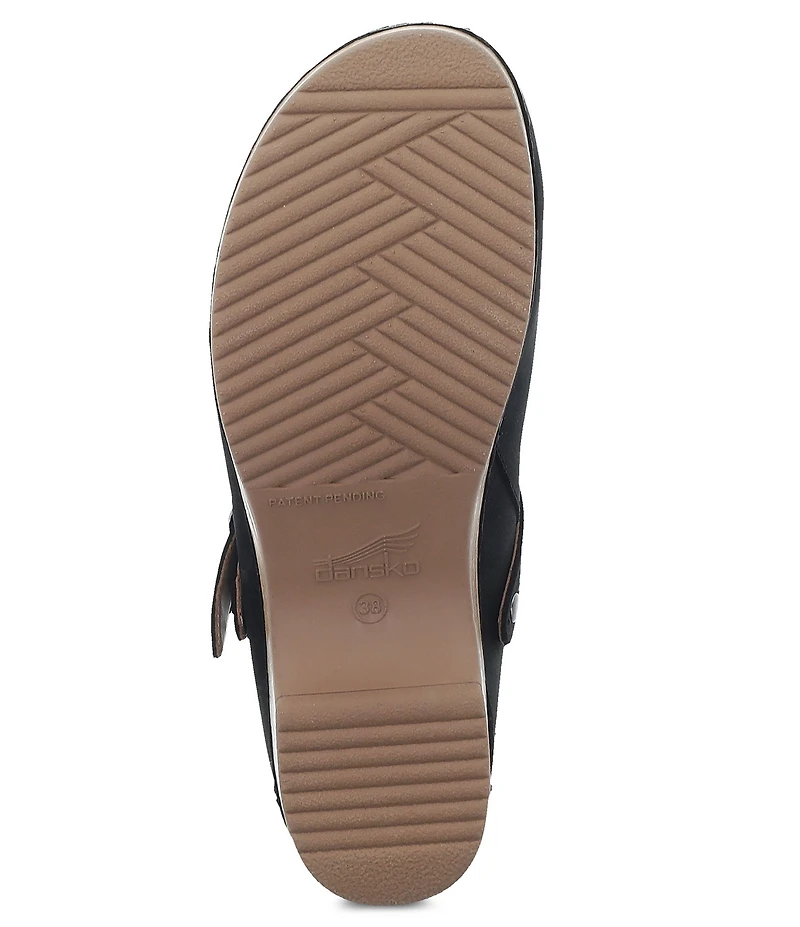 Dansko Berry Nubuck Suede Buckle Hardware Strap Clogs