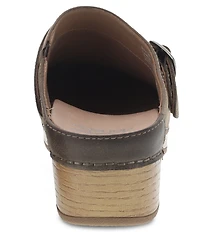Dansko Berry Nubuck Suede Buckle Hardware Strap Clogs