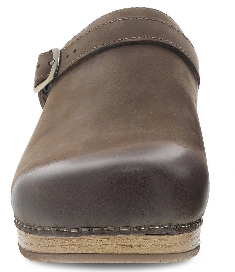 Dansko Berry Nubuck Suede Buckle Hardware Strap Clogs