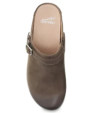 Dansko Berry Nubuck Suede Buckle Hardware Strap Clogs