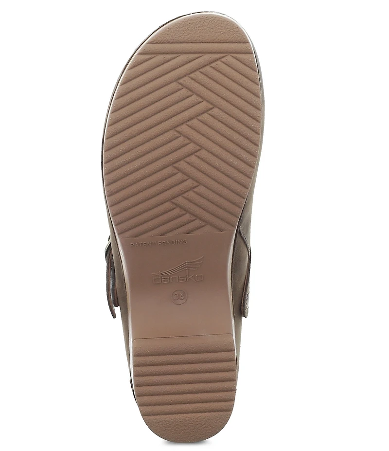 Dansko Berry Nubuck Suede Buckle Hardware Strap Clogs