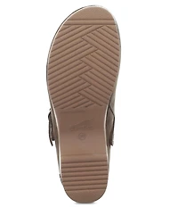 Dansko Berry Nubuck Suede Buckle Hardware Strap Clogs
