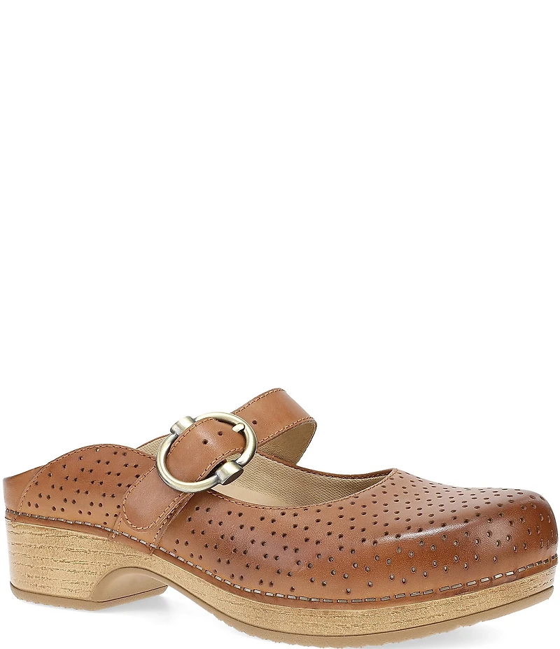 Dansko Blaire Perforated Leather Mary Jane Clogs