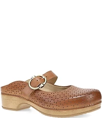 Dansko Blaire Perforated Leather Mary Jane Clogs