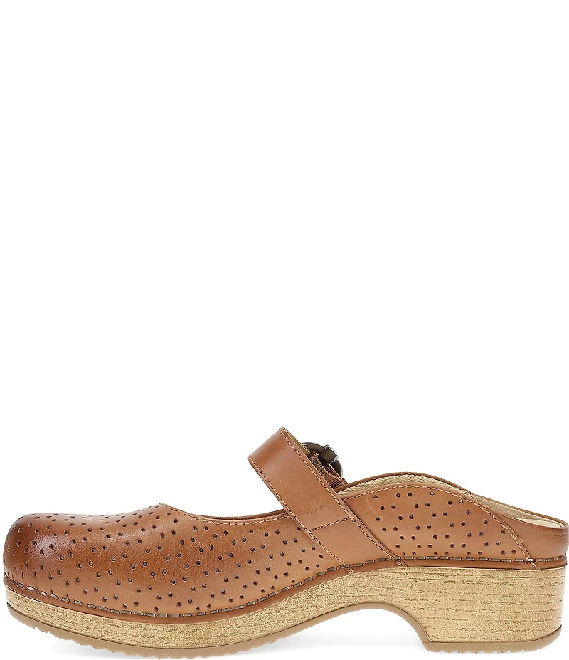 Dansko Blaire Perforated Leather Mary Jane Clogs