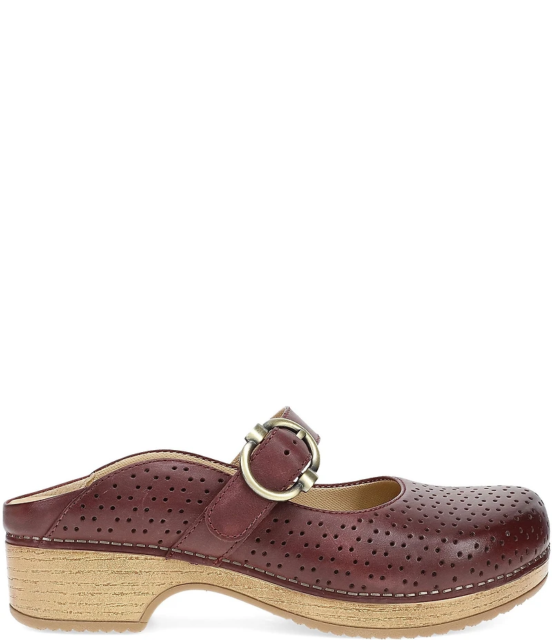 Dansko Blaire Perforated Leather Mary Jane Clogs