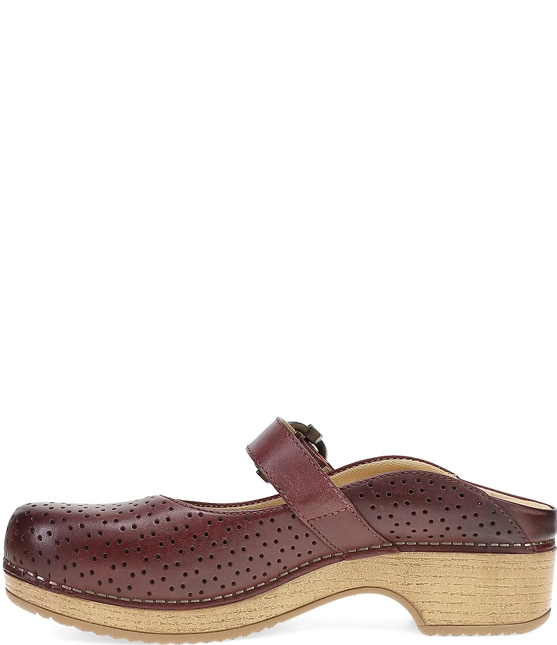 Dansko Blaire Perforated Leather Mary Jane Clogs