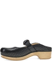 Dansko Blaire Perforated Leather Slip On Clogs