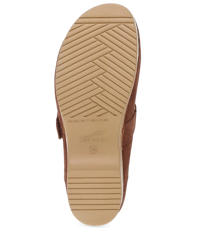 Dansko Branson Suede Studded Buckle Slip On Clogs