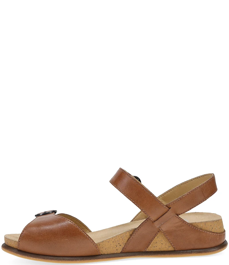 Dansko Candace Leather Buckle Hardware Hook-and-Loop Sandals
