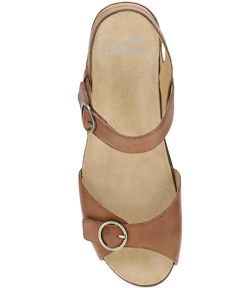 Dansko Candace Leather Buckle Hardware Hook-and-Loop Sandals