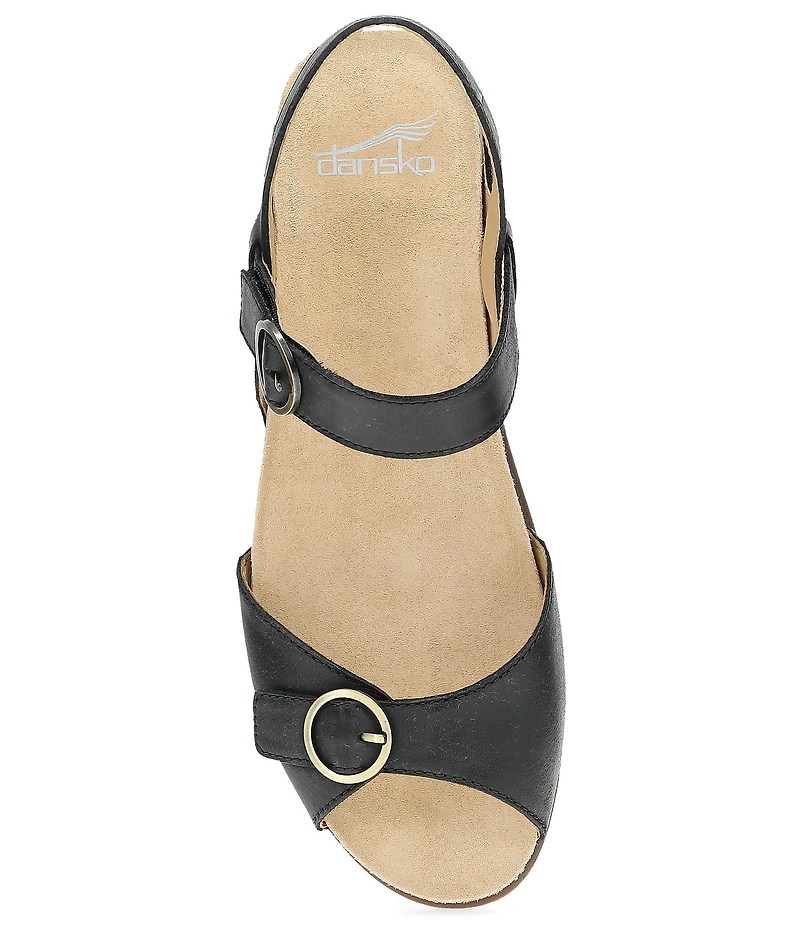 Dansko Candace Leather Buckle Hardware Hook-and-Loop Sandals