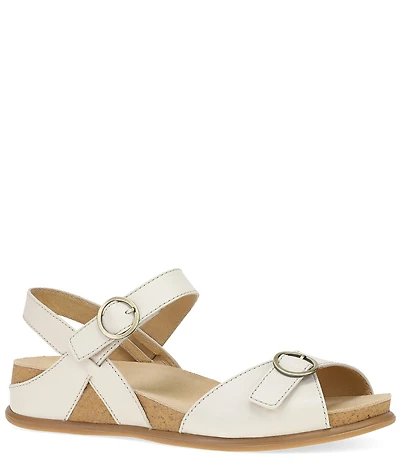 Dansko Candace Leather Buckle Hardware Hook-and-Loop Sandals