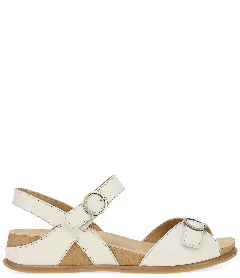 Dansko Candace Leather Buckle Hardware Hook-and-Loop Sandals