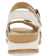 Dansko Candace Leather Buckle Hardware Hook-and-Loop Sandals