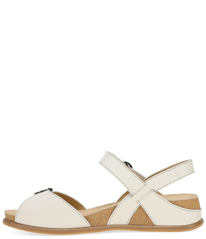 Dansko Candace Leather Buckle Hardware Hook-and-Loop Sandals