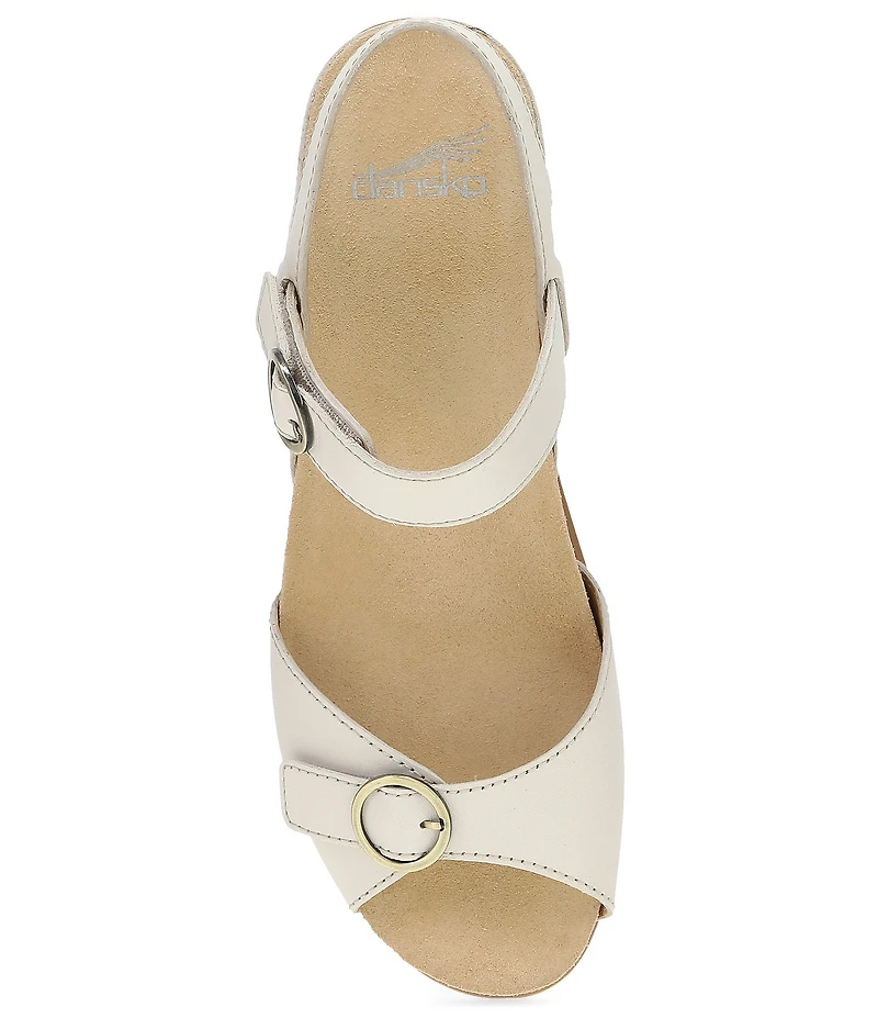 Dansko Candace Leather Buckle Hardware Hook-and-Loop Sandals