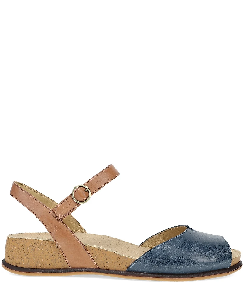 Dansko Cass Leather Ankle Wrap Hook-and-Loop Sandals