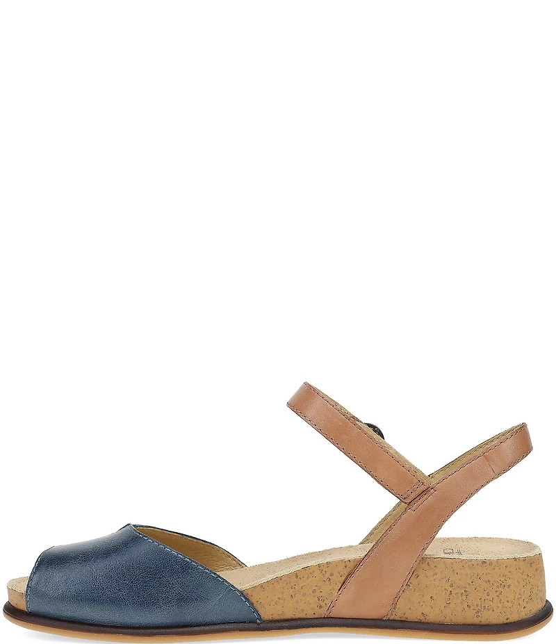 Dansko Cass Leather Ankle Wrap Hook-and-Loop Sandals