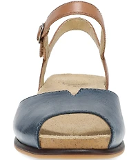 Dansko Cass Leather Ankle Wrap Hook-and-Loop Sandals