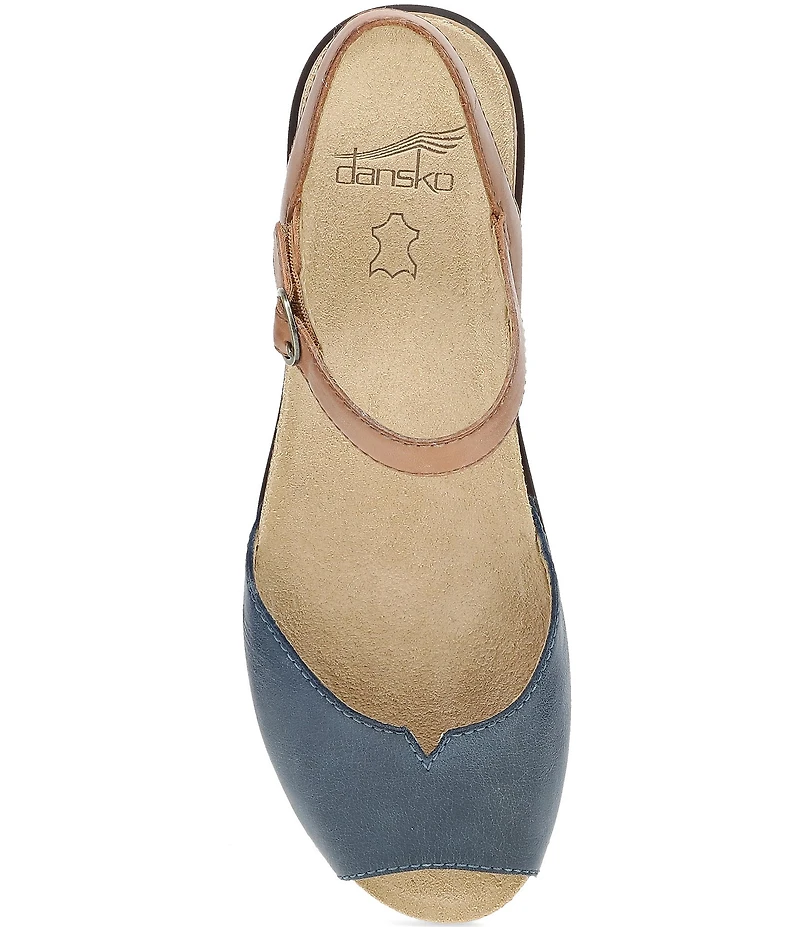 Dansko Cass Leather Ankle Wrap Hook-and-Loop Sandals