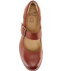Dansko Collette Burnished Nubuck Leather Mary Jane Pumps