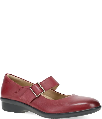 Dansko Collette Burnished Nubuck Leather Mary Jane Pumps