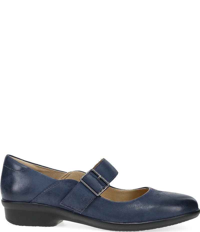 Dansko Collette Burnished Nubuck Leather Mary Jane Pumps