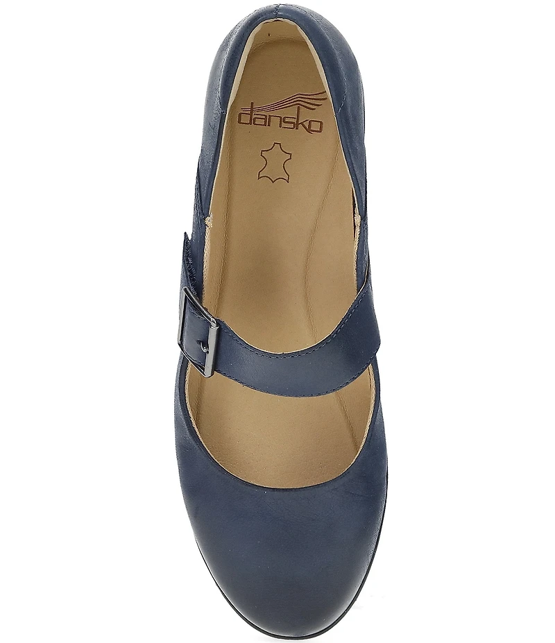 Dansko Collette Burnished Nubuck Leather Mary Jane Pumps