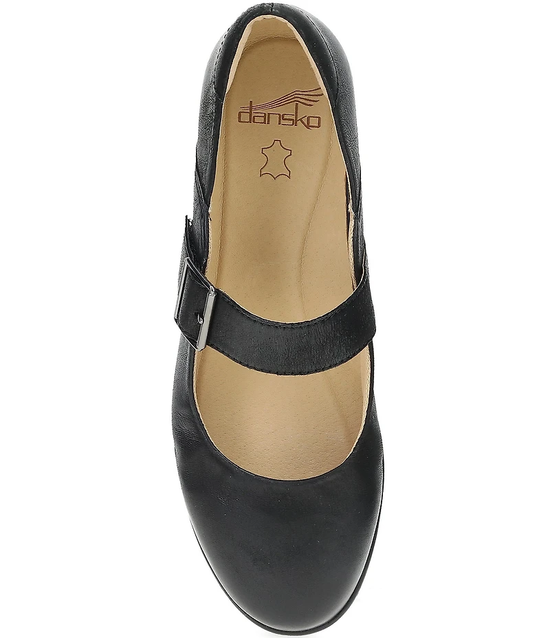 Dansko Collette Burnished Nubuck Leather Mary Jane Pumps