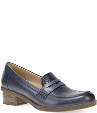 Dansko Danica Waterproof Leather Woven Detail Penny Loafers