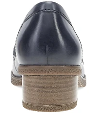 Dansko Danica Waterproof Leather Woven Detail Penny Loafers