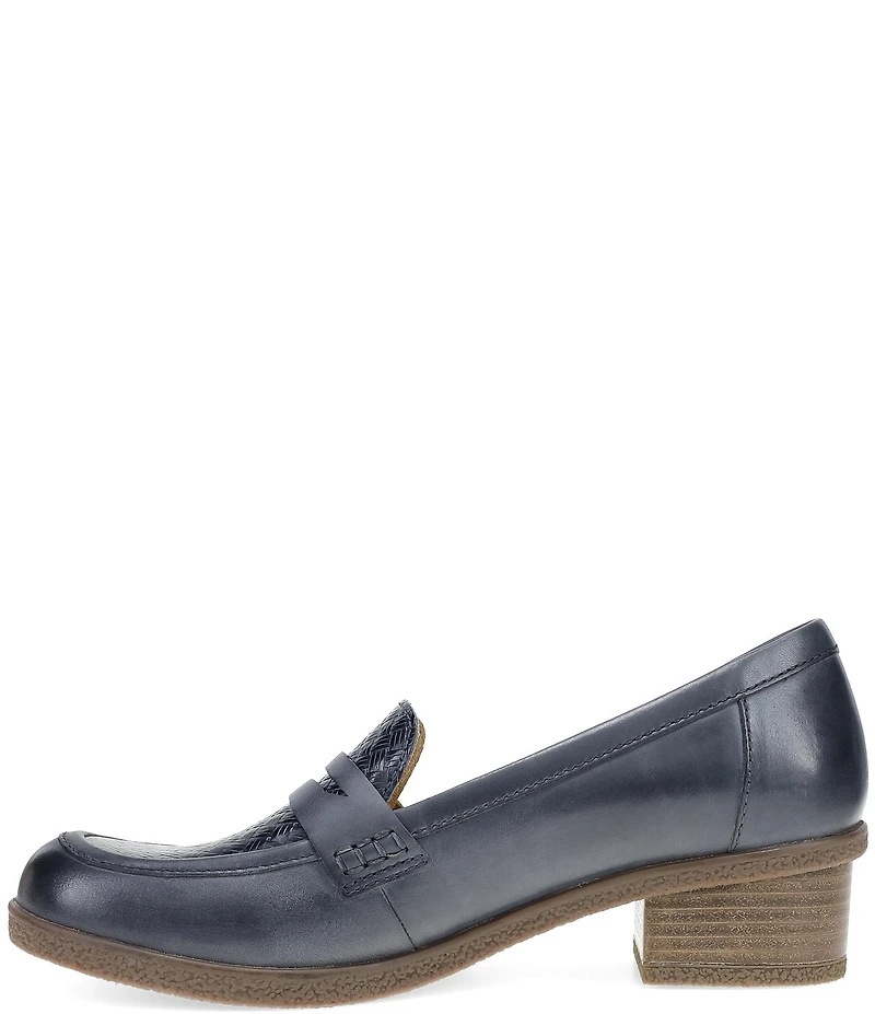 Dansko Danica Waterproof Leather Woven Detail Penny Loafers
