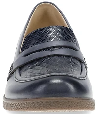 Dansko Danica Waterproof Leather Woven Detail Penny Loafers
