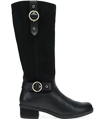 Dansko Dawn Waterproof Suede and Leather Buckle Hardware Tall Boots