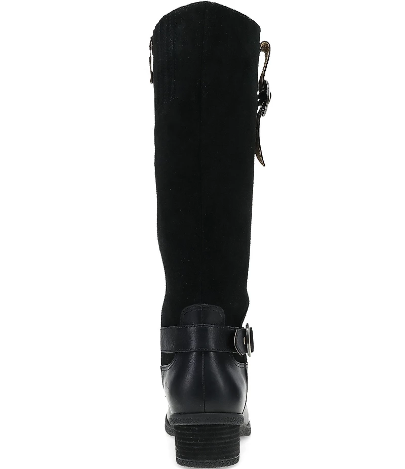 Dansko Dawn Waterproof Suede and Leather Buckle Hardware Tall Boots