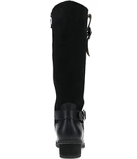 Dansko Dawn Waterproof Suede and Leather Buckle Hardware Tall Boots