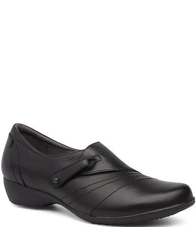 Dansko Franny Leather Slip On Clogs