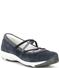 Dansko Harper Suede Crossover Elastic Banded Slip On Mary Jane Sneakers