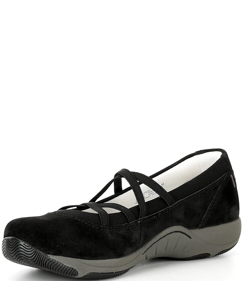 Dansko Harper Suede Crossover Elastic Banded Slip On Mary Jane Sneakers