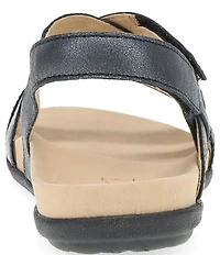 Dansko Jacklyn Leather Slingback Hook-and-Loop Sandals