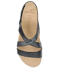 Dansko Jacklyn Leather Slingback Hook-and-Loop Sandals